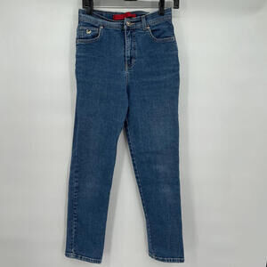Women's 90s Vintage Gloria Vanderbilt Straight Leg Blue Jeans 4